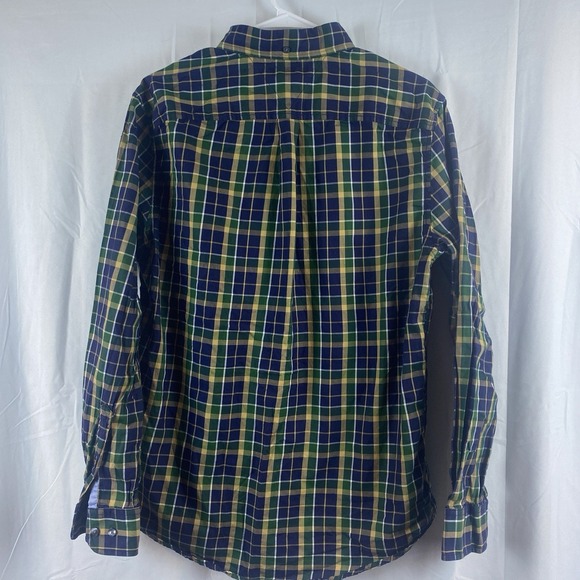 Tommy Hilfiger‎ Classic Fit Men's Size Medium Button Down Navy Green Plaid - Picture 7 of 7
